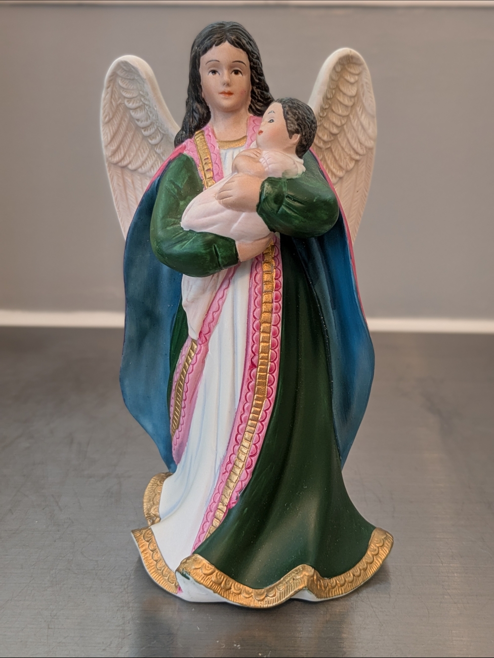 Angel Holding Baby Figurine